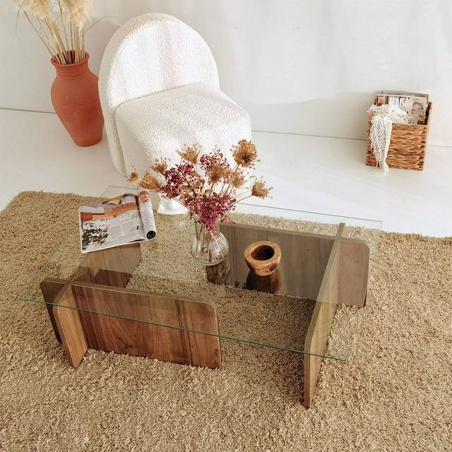 Coffee Table - Walnut (40cm H X 105cm W X 65cm D)