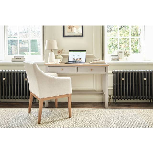Natural Solid Oak & Painted Desks - Desk - Henley Range - Oak Furnitureland