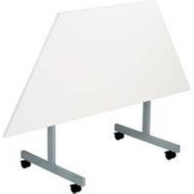 Tc One Eighty Tilting Table 1600 x 800 Silver Legs White Trapezoidal Top