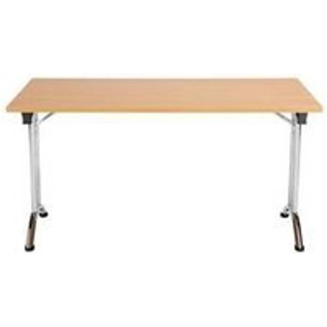 Allegro Folding Table 1400x800 Chrome Frame Beech top OUFT1480CRBE2