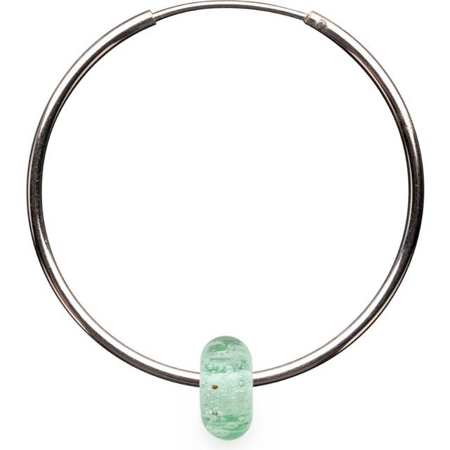 Beach Drop Hoop Earrings in Silver - One Size
