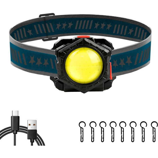 Chronus Headlamp Rechargeable, 1000 Lumen Super Bright Head Lamps Outdoor LED Rechargeable, IPX4 Waterproof Headlamp(Black)