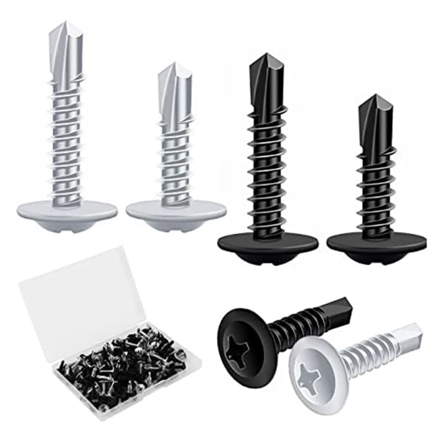stainless steel screw Metal Screws Self Tapping,120P Stainless Steel Screws Set Assorted Flat Head Self Drilling Screws for Wood Drywall Metal