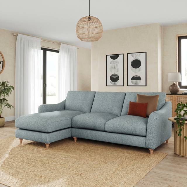 Hattie Cosy Weave Corner Chaise Sofa - Cosy Weave Teal