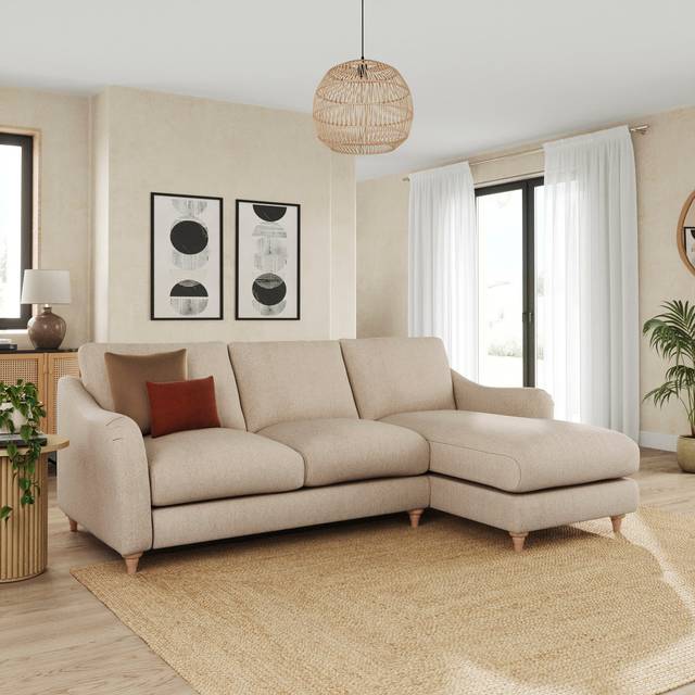 Hattie Cosy Weave Corner Chaise Sofa - Cosy Weave Natural