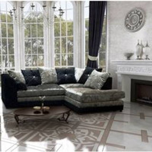 Amalfi Jumbo Cord 3+2 Seater Sofa Set - Black - One Size
