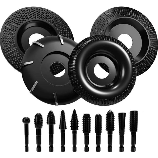 (14pcs, Bore 16mm) 14pcs Bore 16 22mm Angle Grinder Wood Grinding Disc Polishing Wheel Woodworking Shaping Sanding Carvin Abrasive Rotary Tools