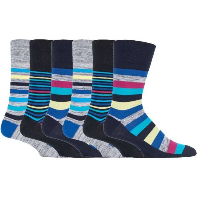 (6-11 UK, MGG563) 6 Pairs Mens Gentle Grip Non Elastic Socks 6-11 UK