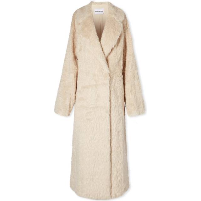 Stand Studio Off-White Nicole Faux-Fur Coat - 30110 Cream - FR 34