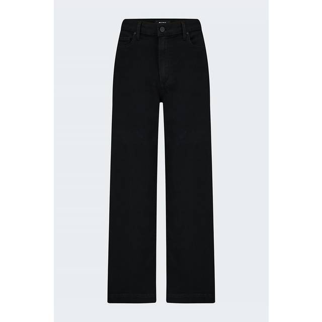 Anessa Wide-Leg Crop Jeans - BLACK SHADOW - 27