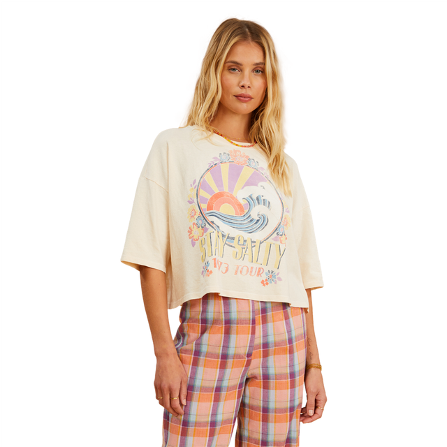 Salty Blonde Still Salty T-Shirt in Antique White - M