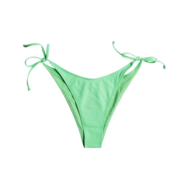 Color Jam Cheeky High Leg Bikini Bottoms in Absinthe Green - M