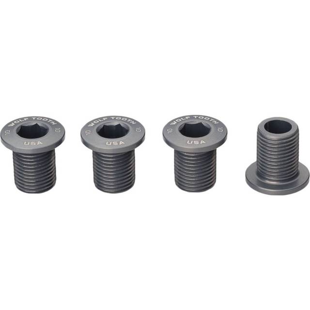 Wolf Tooth Chainring Bolts x4 For M8 Threaded Chainring 10mm Grey