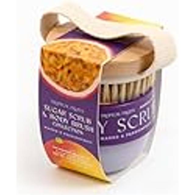 Tropical Fruits Mango & Passionfruit Body Scrub & Brush Set 150g