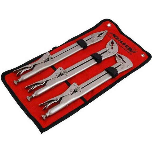 "15"" Extra Long Locking Pliers Straight Bent Nose Set Mole Grip Clamp (CT4181)"