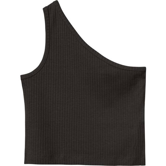 Name It Topp - Enaxel - Rib - NkfJolone - Svart - Name It - 11-12 år (146-152) - Linne