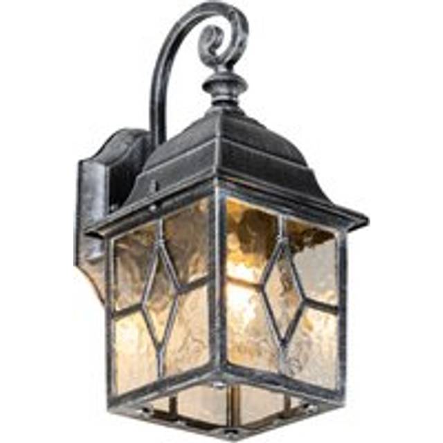 Romantic Outdoor Wall Lantern Antique Silver - London