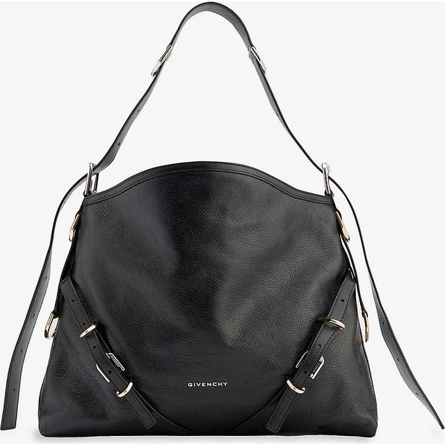 Givenchy Womens Black Voyou Medium Leather Shoulder Bag 31.5x37x6cm - BLACK