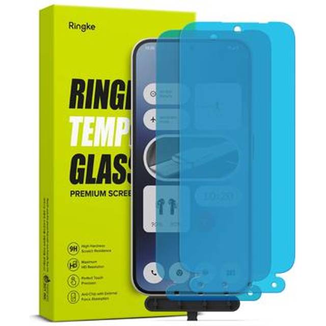 Ringke Nothing Phone 2a Skärmskydd i glas med monteringsverktyg (2-pack)