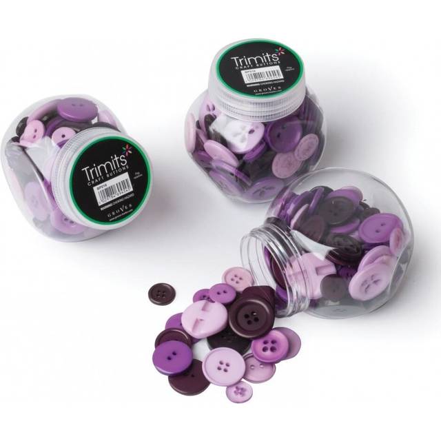 Trimits Jar of Buttons Assorted Purple
