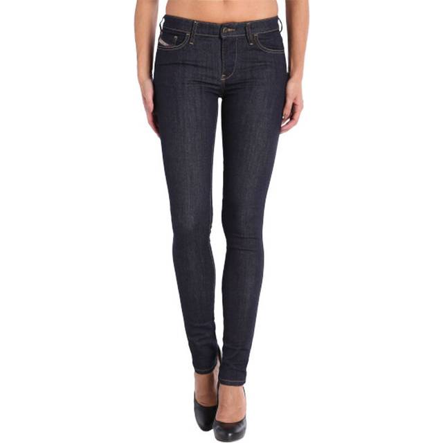 (W33 L32) DIESEL SKINZEE 0813C Womens Denim Jeans Super Slim Skinny Zip Fly Dark Blue