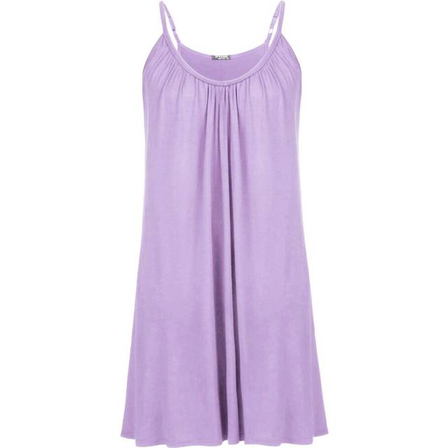 Womens Plus Size Nightgown Sleeveless Sleepwear Summer cotton Sleepshirts Slip Night Dress XL-5XL Lilac