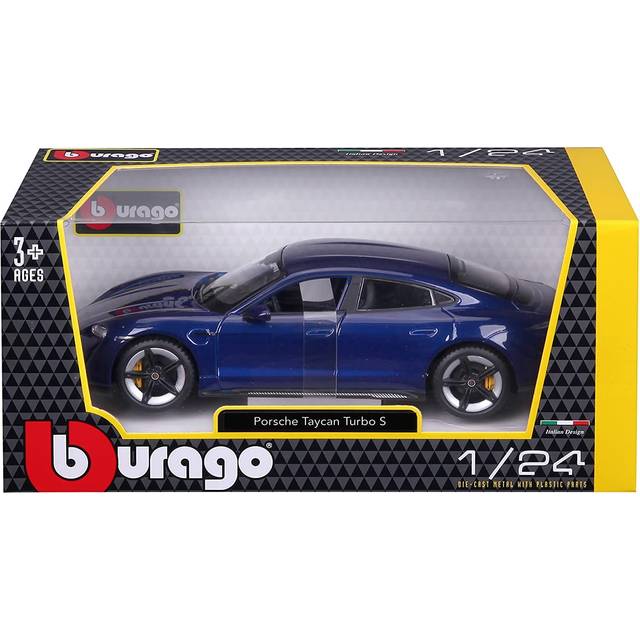 Bburago Porsche Taycan Turbo S in Blue 1/24 Scale (18-21098B)