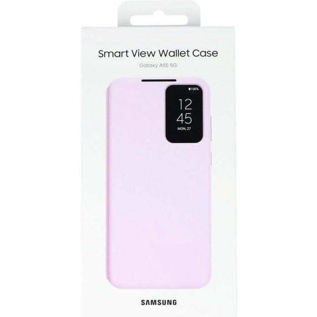 Amsung Galaxy A55 Smart View Wallet Cover, lavendel ➞ På lager - klar til levering og afhentning