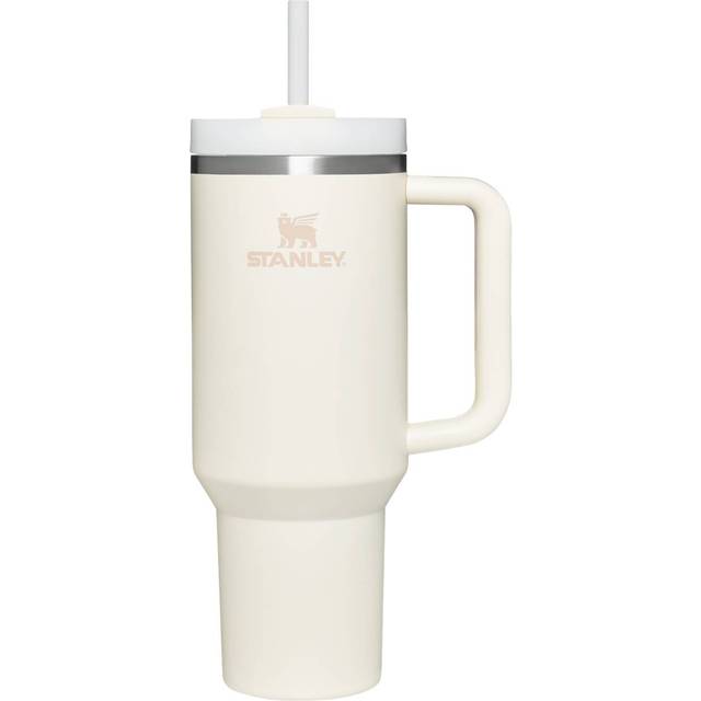 Stanley Quencher H2.0 Flowstate Tumbler 1.2L - Kallt I 11 Timmar - Iced I 48 Timmar - Kopp Med Halm, Handtag Och Lock - Diskmaskin Säker - Resemugg För Kall Dryck - Cream Tonal
