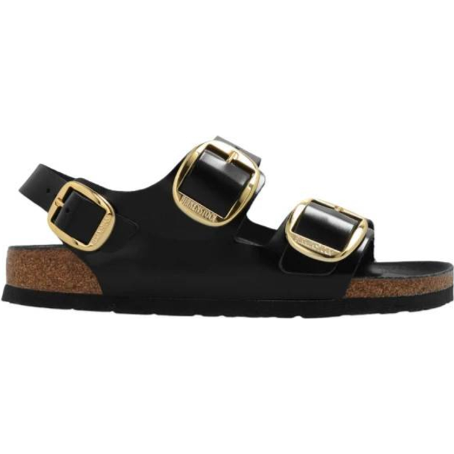 Sneakers Birkenstock Milano Big Buckle Natural Leather Patent High-Shine Black EUR 38 (38)