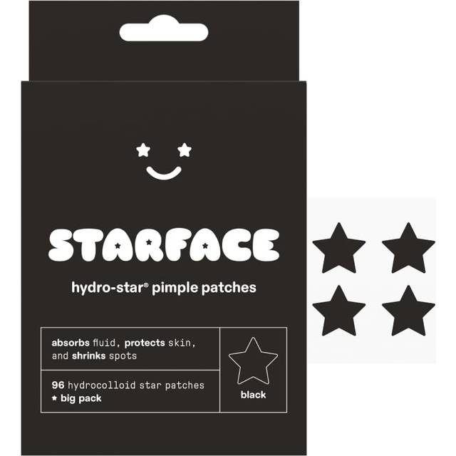Black Star Big Pack, Hydrocolloid Pimple Patches, Absorb Fluid and Reduce Inflammation, Cute Star Shape, Cruelty-Free Skincare (96 Count)