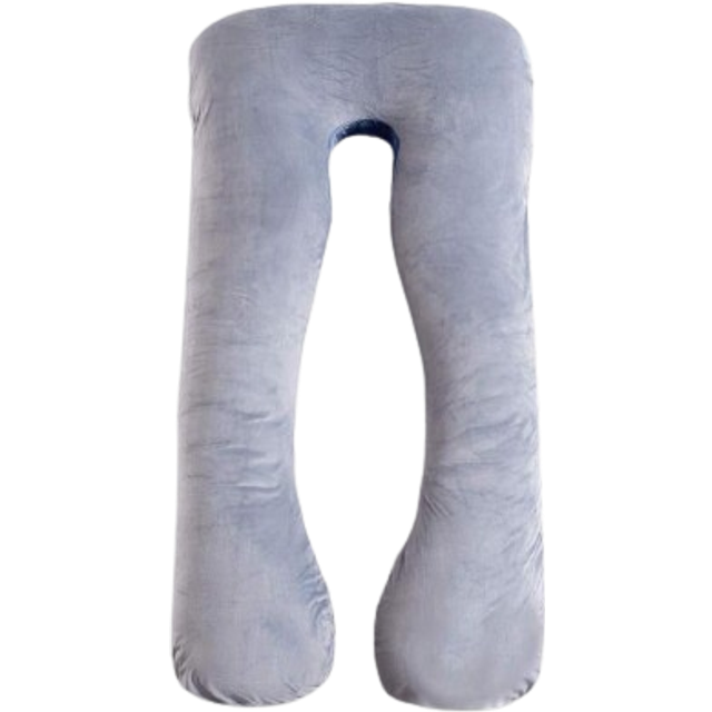 AS AWESLING Pregnancy Pillow, U Shaped Full Body Pillow, Nursing, Support and Maternity Pillow for Pregnant Women with Removable Velvet Cover (Gr