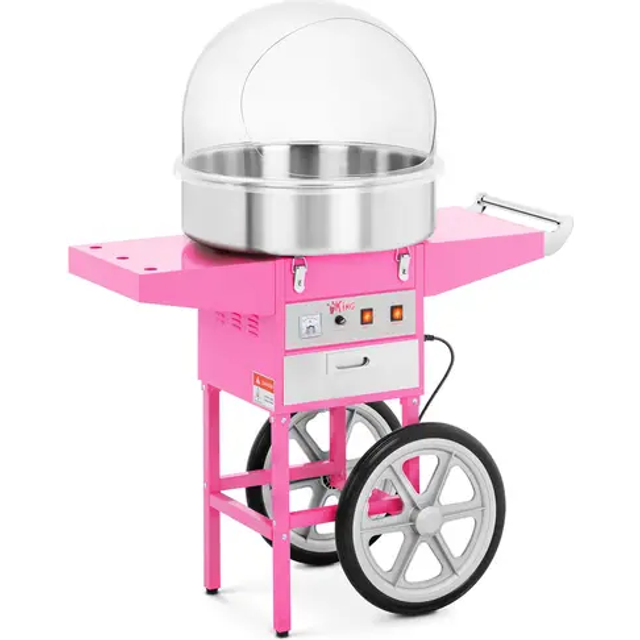 Royal Catering Powerful Candy Floss Machine with Stainless Steel Bowl and Warming Drawer - 230 V, 1200 W RCZC-1200E