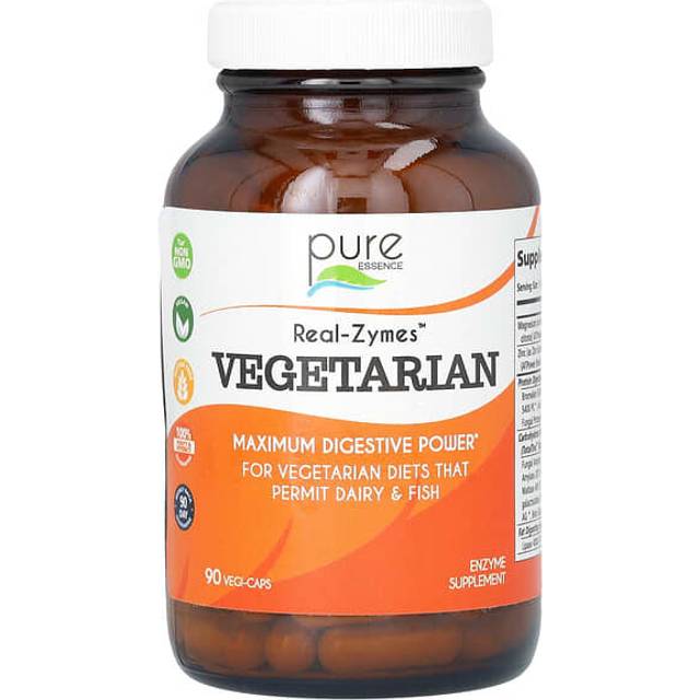 Pure Essence  Real-Zymes  Vegetarian  90 Vegi-Caps