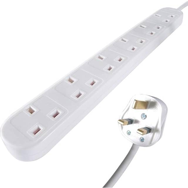 Connekt Gear UK 6-Gang Mains Power Extension Block 5m