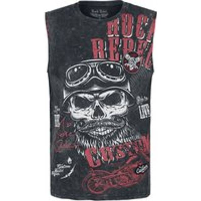 Rock Rebel by EMP Washed Tank with Print Tanktop black
