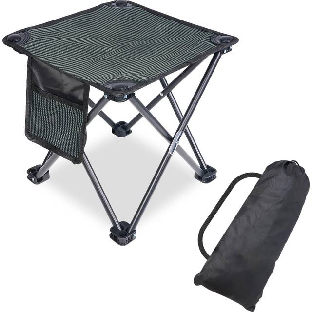 Tevaibo Camping Stool Portable  13.7 Inch Folding Stool for Outdoor Gardening  Fishing  BBQ  Hiking with Carry Bag(400 LBS Capacity)