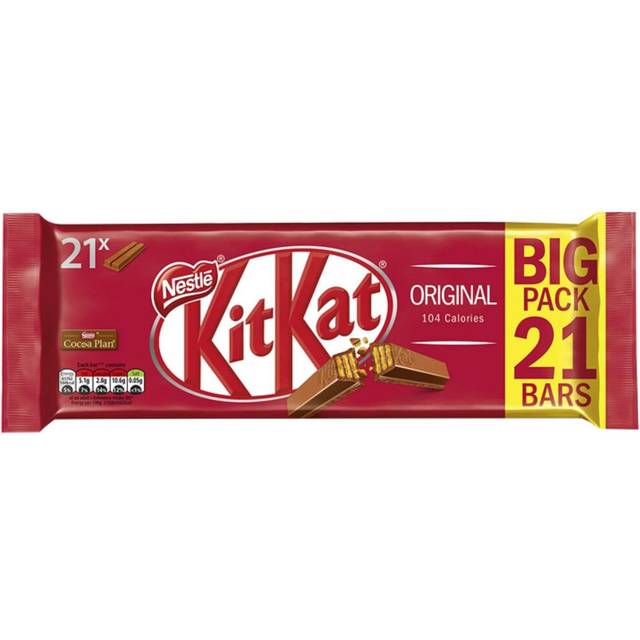 KitKat 2 Finger Milk Chocolate Bar Multipack, 21 x 20.7 g