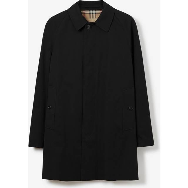 Burberry Short Camden Heritage Car Coat - Black - 60