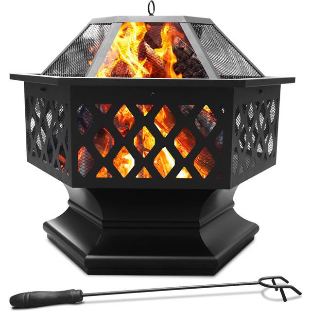 Outdoor Fire Pit Patio Heater for Camping Bonfire, Iron Fire Bowl Fireplaces