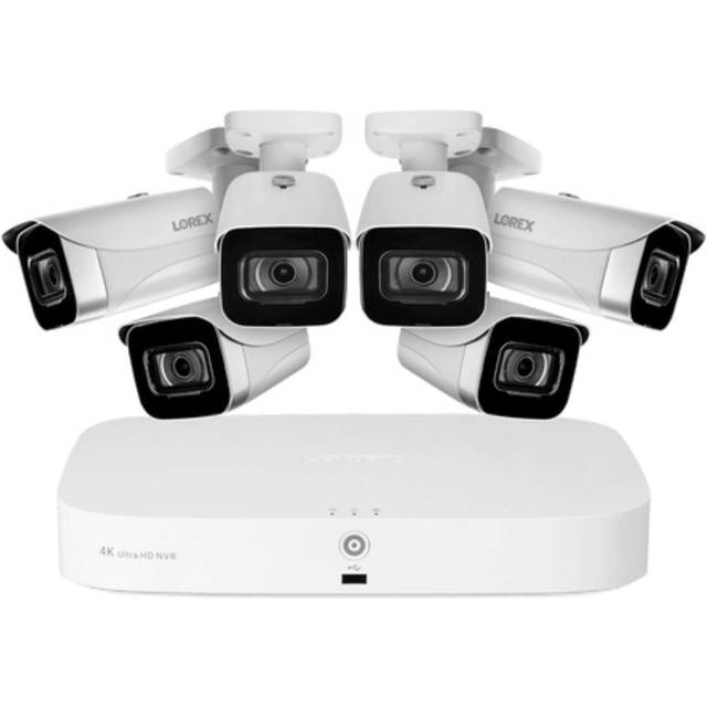 Lorex 4K 16-Camera Capable (8 Wired + 8 Fusion Wi-Fi) 2TB NVR System with 6 Bullet Cameras