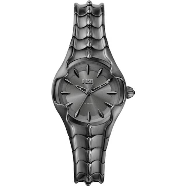 Diesel Vert 3-Hand Gunmetal Stainless Steel Watch, Black, Men