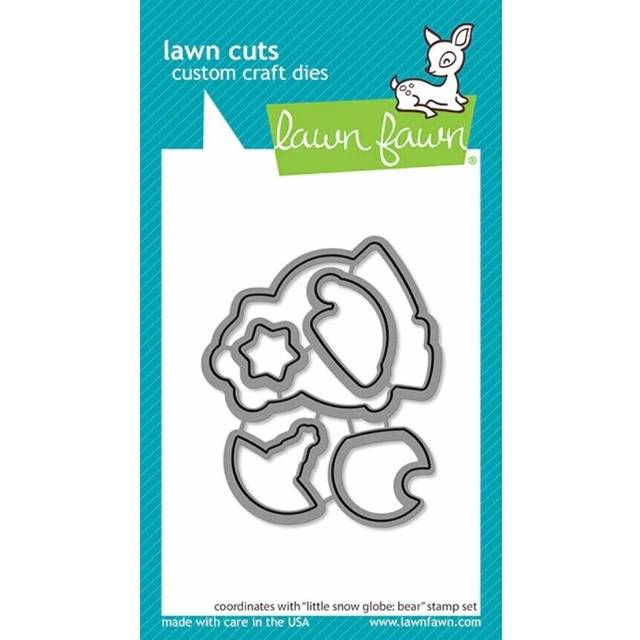 Lawn Fawn Little Snow Globe: Bear Lawn Cuts Dies