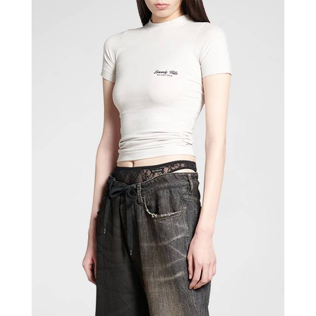 Beverly Hills T Shirt Fitted - 3307 OFF WHITE/BLACK - Large
