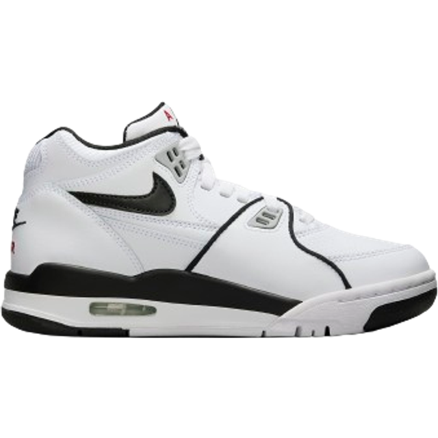 (GS) Nike Air Flight 89 'White Grey Black' HF0406-102 - White/Wolf Grey/Black - 4.5Y