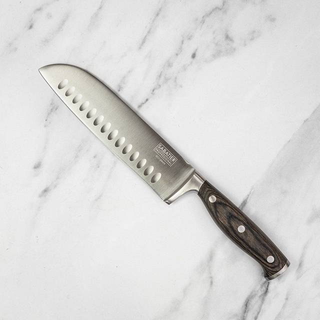 Sabatier Professional Pakkawood 17.5cm Santoku Knife (SABLPW05)