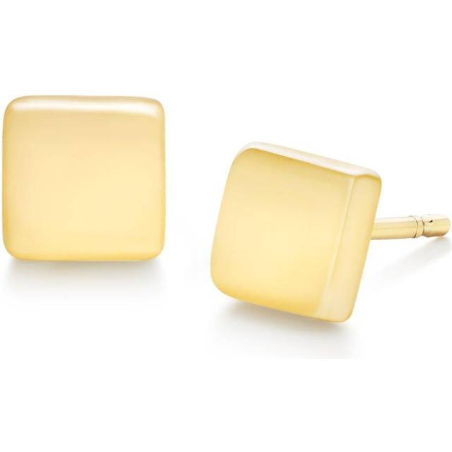 9ct Yellow Gold Square Stud Earrings - Gold/Yellow Gold