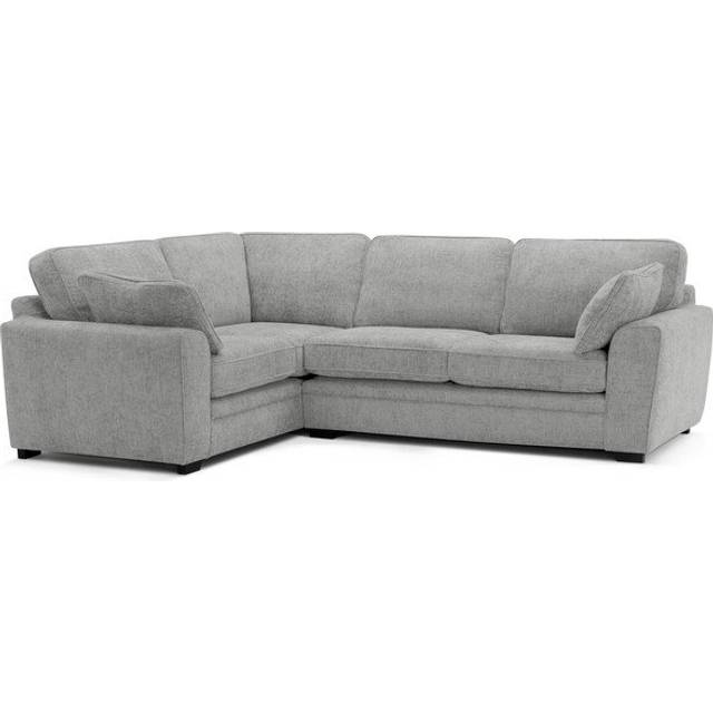 Silver Fabric Sofas - Corner Sofa Right Hand - Melbourne Range - Oak Furnitureland