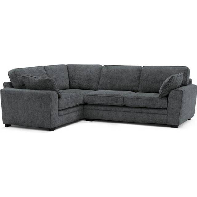 Slate Fabric Sofas - Corner Sofa Right Hand - Melbourne Range - Oak Furnitureland