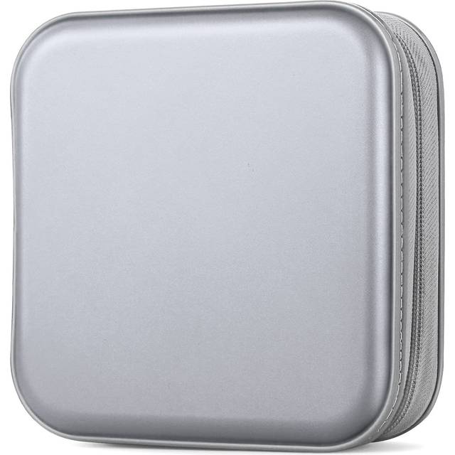 Bivisen CD Case  DVDs Wallet Holder  CD/DVD Case Wallet 40 Discs Heavy Duty Bag Binder Storage Booklet Album (Silver)